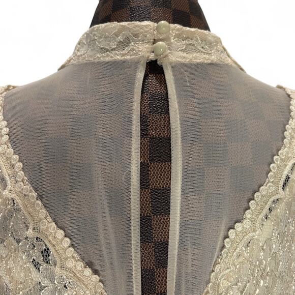 Dawn Joy Cream Lace Corset Dress 2-Piece Size XL/1X Victorian Witchy Fairycore - Picture 3 of 16